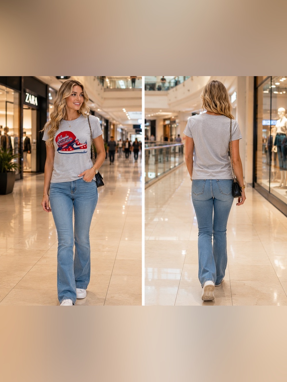 Y2K LA Graphic T-Shirt – Women’s Casual Streetwear Tee – Size XL